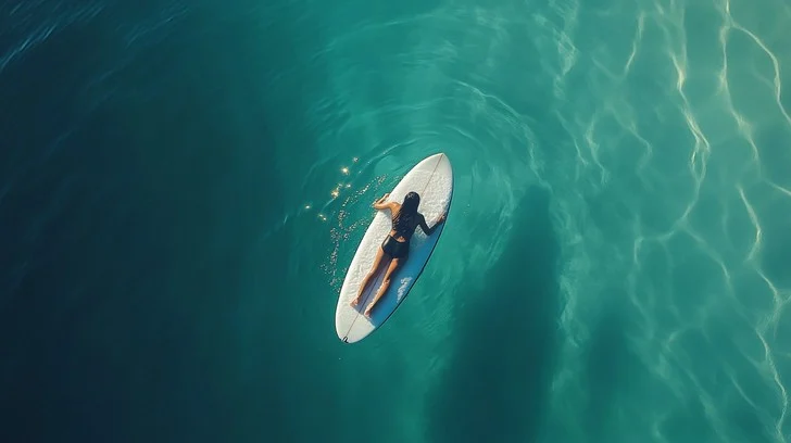 Surfing on the Turquoise Water