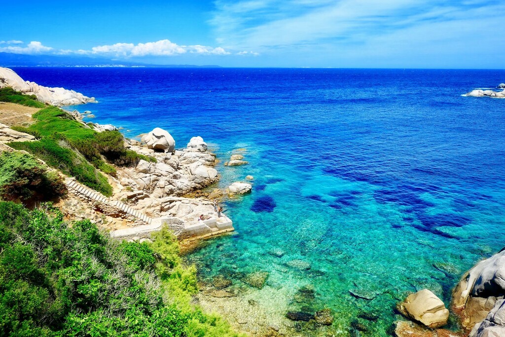 The Emerald Coast: A pristine beach area in northern Sardinia, Italy