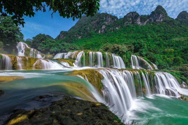 Waterfalls with stunning cascades