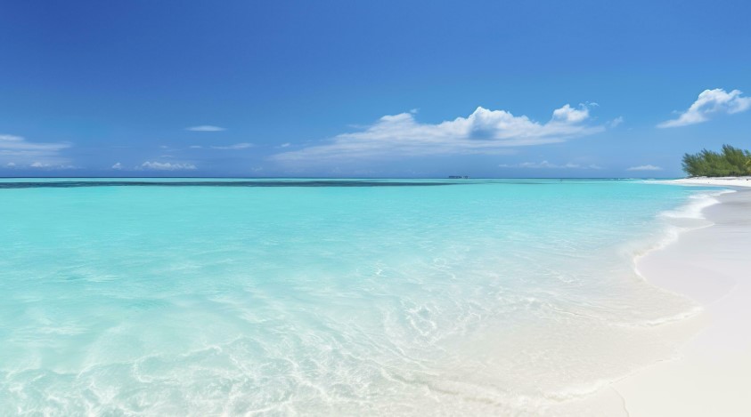 Clear Blue Water and White Sand