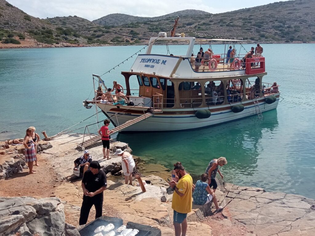 Enjoying a Boat Trip to Spinalonga Island